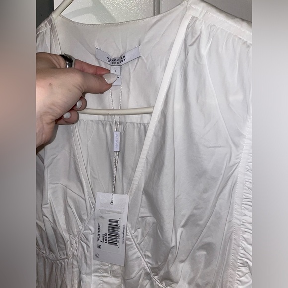 New! DEREK LAM 10 CROSBY Greta Ruffle White Dress 🤍 size 2 NWT! - Picture 12 of 15